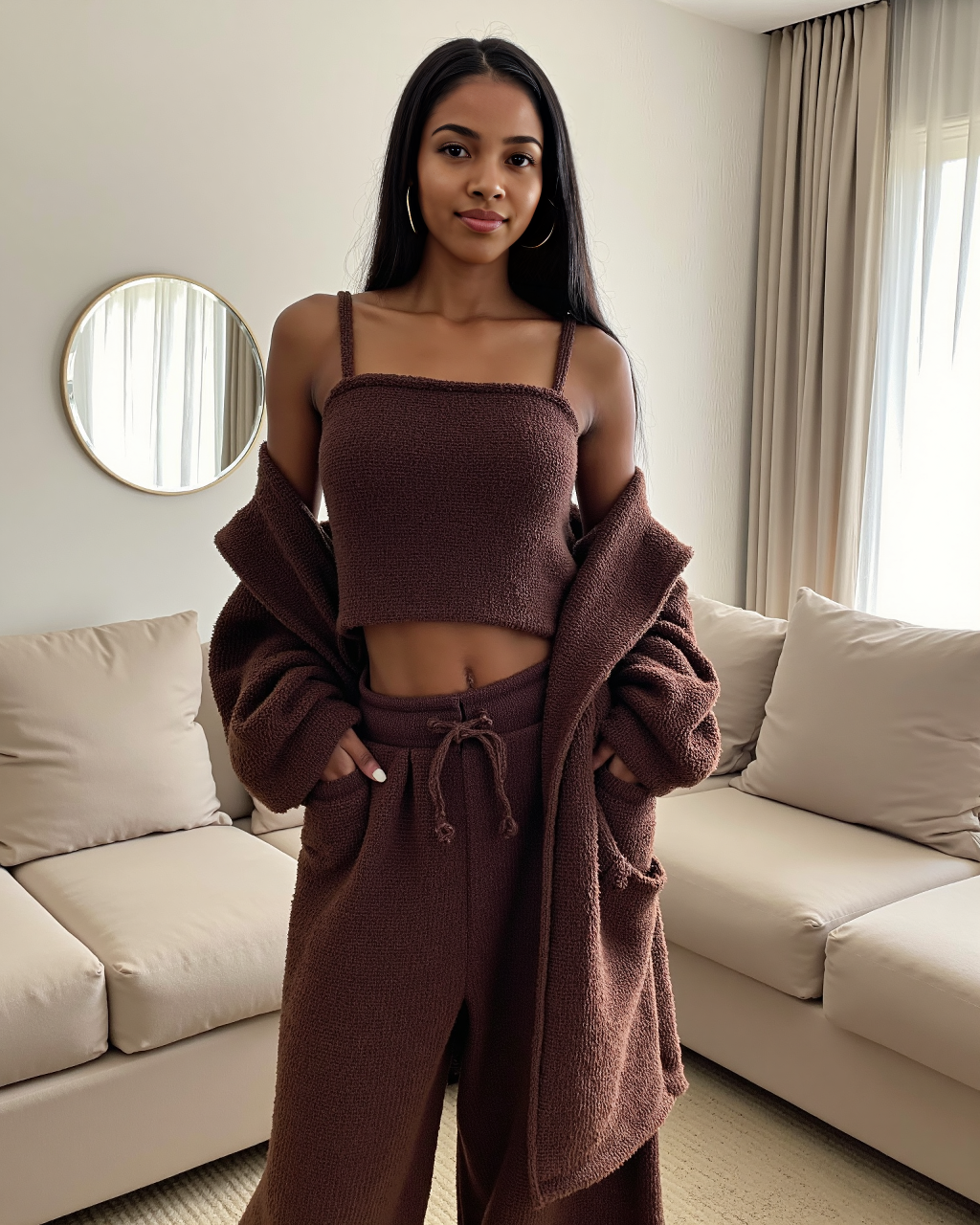 3-Piece Fuzzy Fleece Loungewear Set