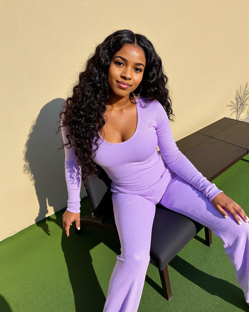 Women's Seamless Long-Sleeve Yoga Jumpsuit